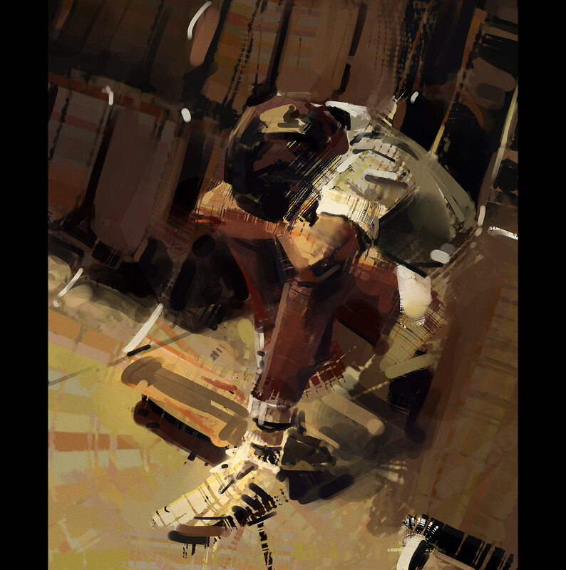 Astronaut in Cockpit — Brown