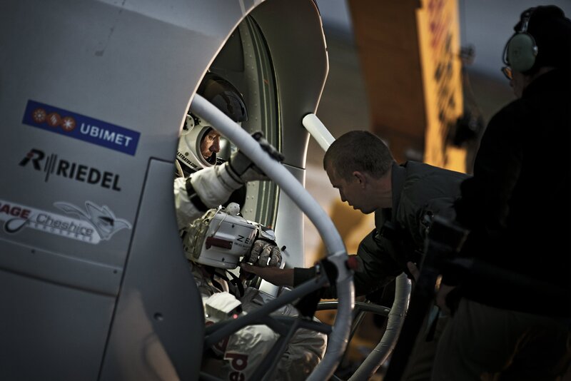 Astronaut in Cockpit — Gray, Dramatic, Photograph