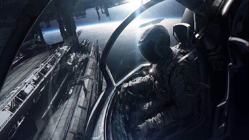 Astronaut in Cockpit — Gray