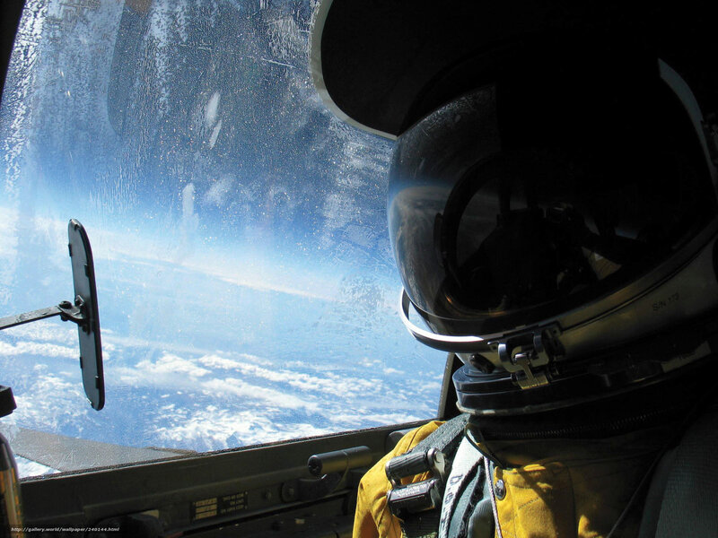 astronaut in cockpit