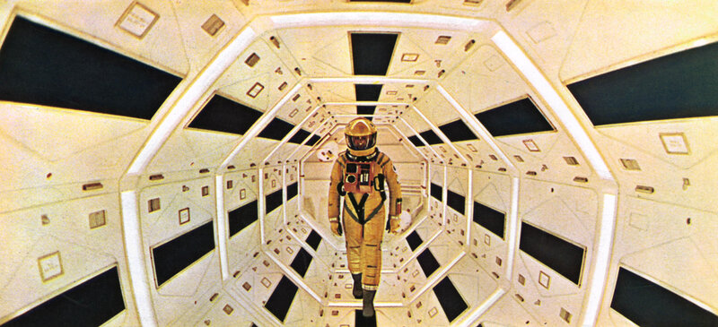 Astronaut in Corridor — White