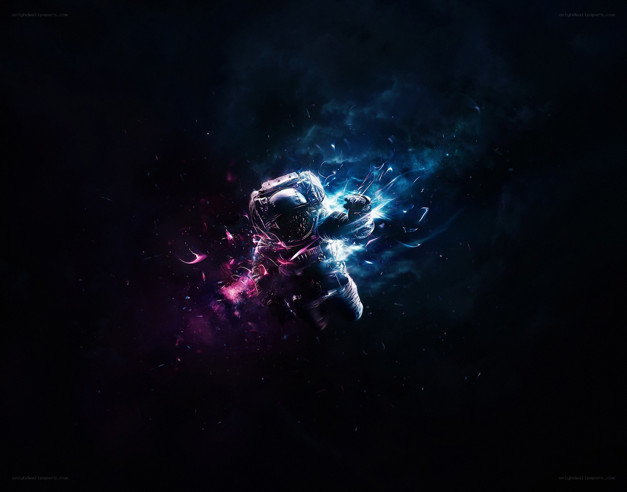 Astronaut in cosmic energy