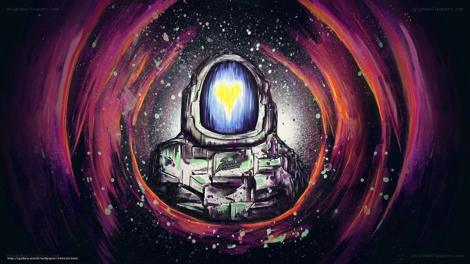 astronaut in cosmic tunnel