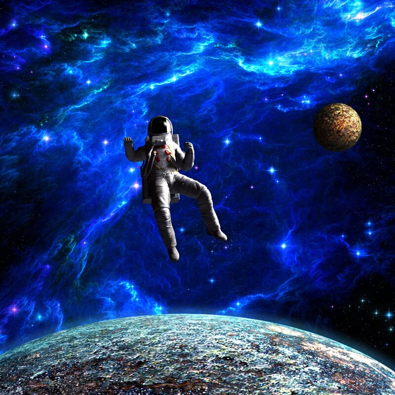 Astronaut in deep space