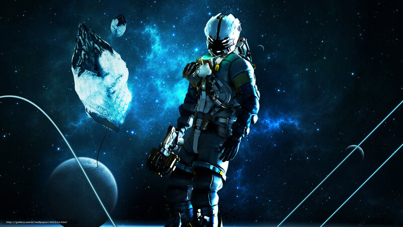 Astronaut in deep space