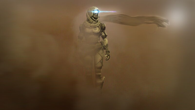 Astronaut in Desert Storm