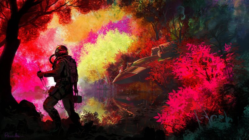 Astronaut in Forest