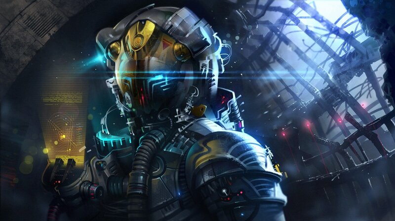 Astronaut in Futuristic Suit — Black