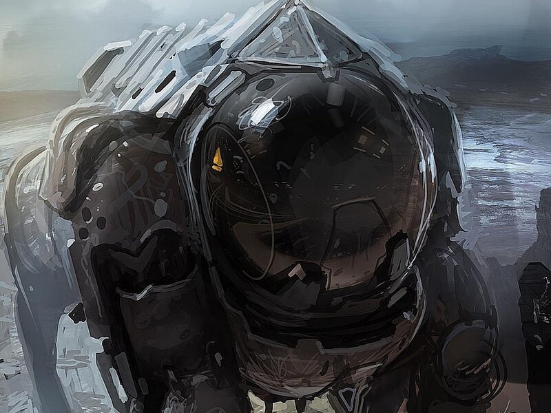 astronaut in futuristic suit