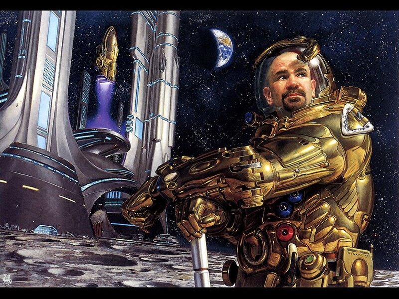 Astronaut in Gold Suit
