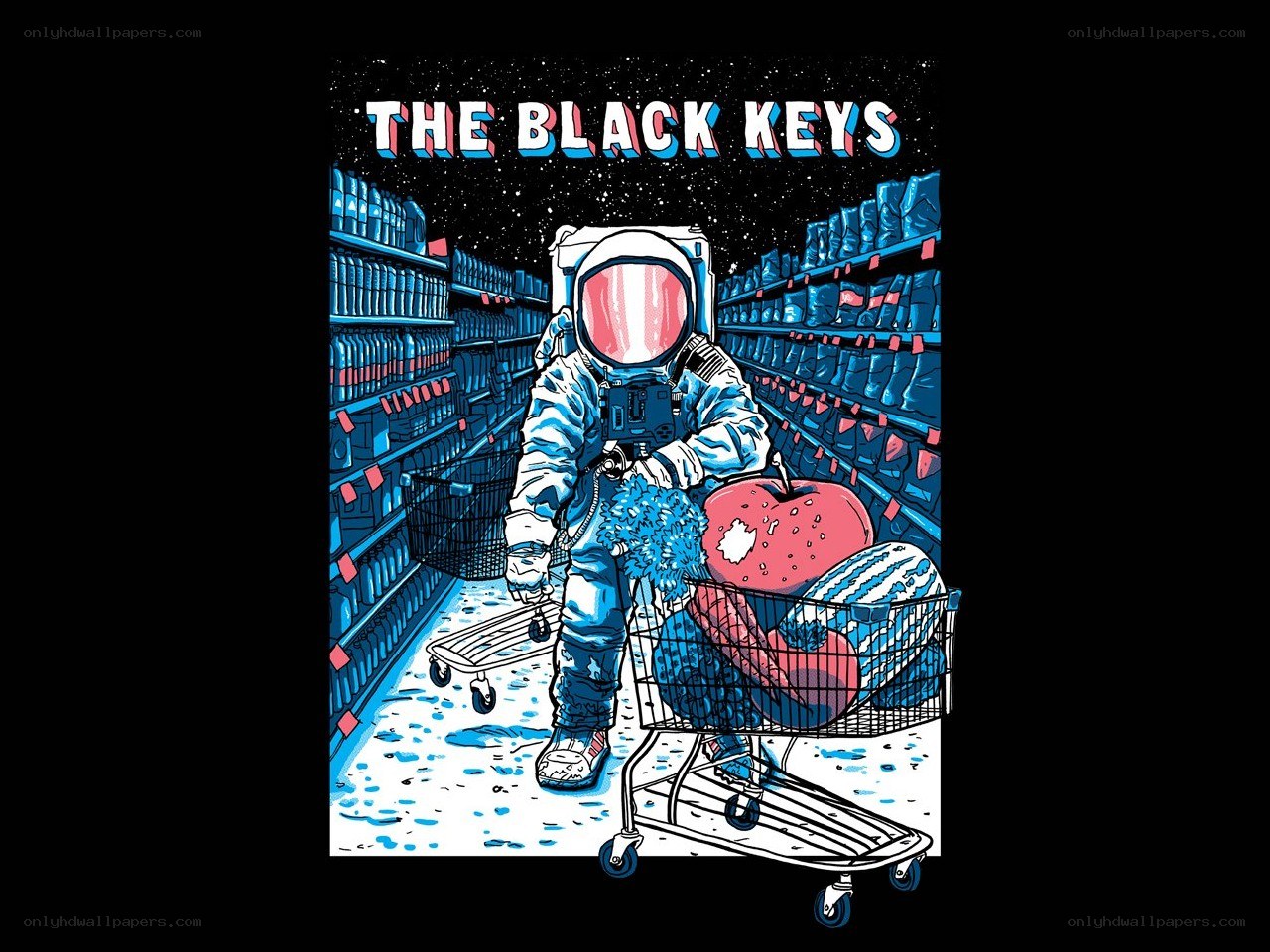 astronaut in grocery store