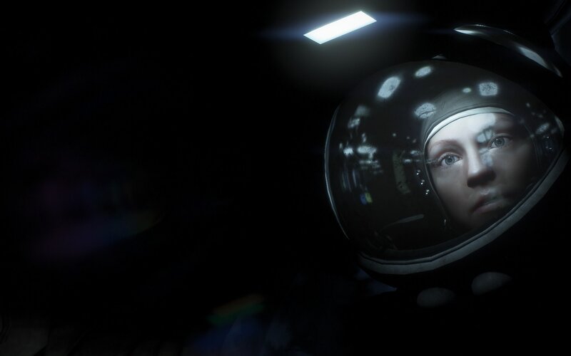 Astronaut in Helmet — Black, Dramatic, 3d Render