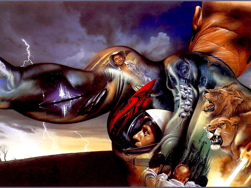 Astronaut in Helmet — Brown, Dramatic