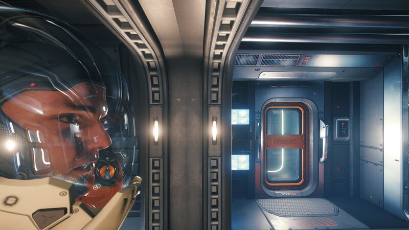 Astronaut in Helmet — Gray