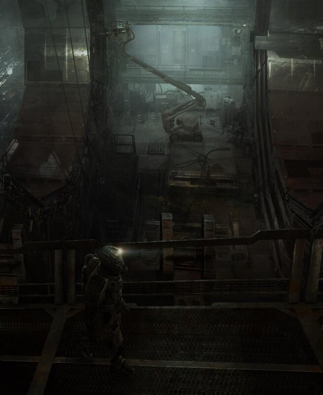 Astronaut in Industrial Facility