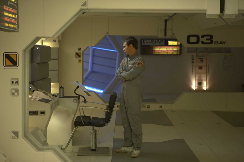 astronaut in lunar bay
