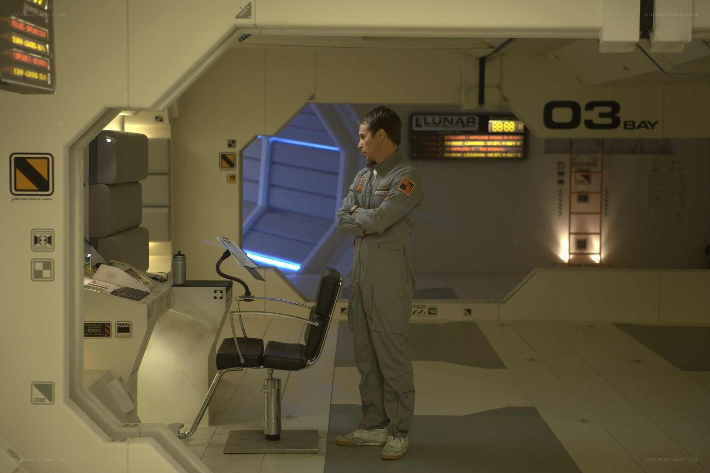 astronaut in lunar bay