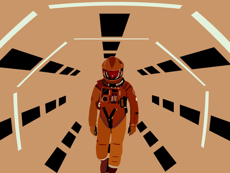 Astronaut in Orange Suit — Brown
