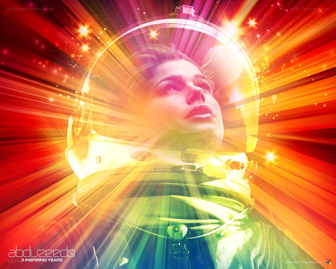 astronaut in radiant light