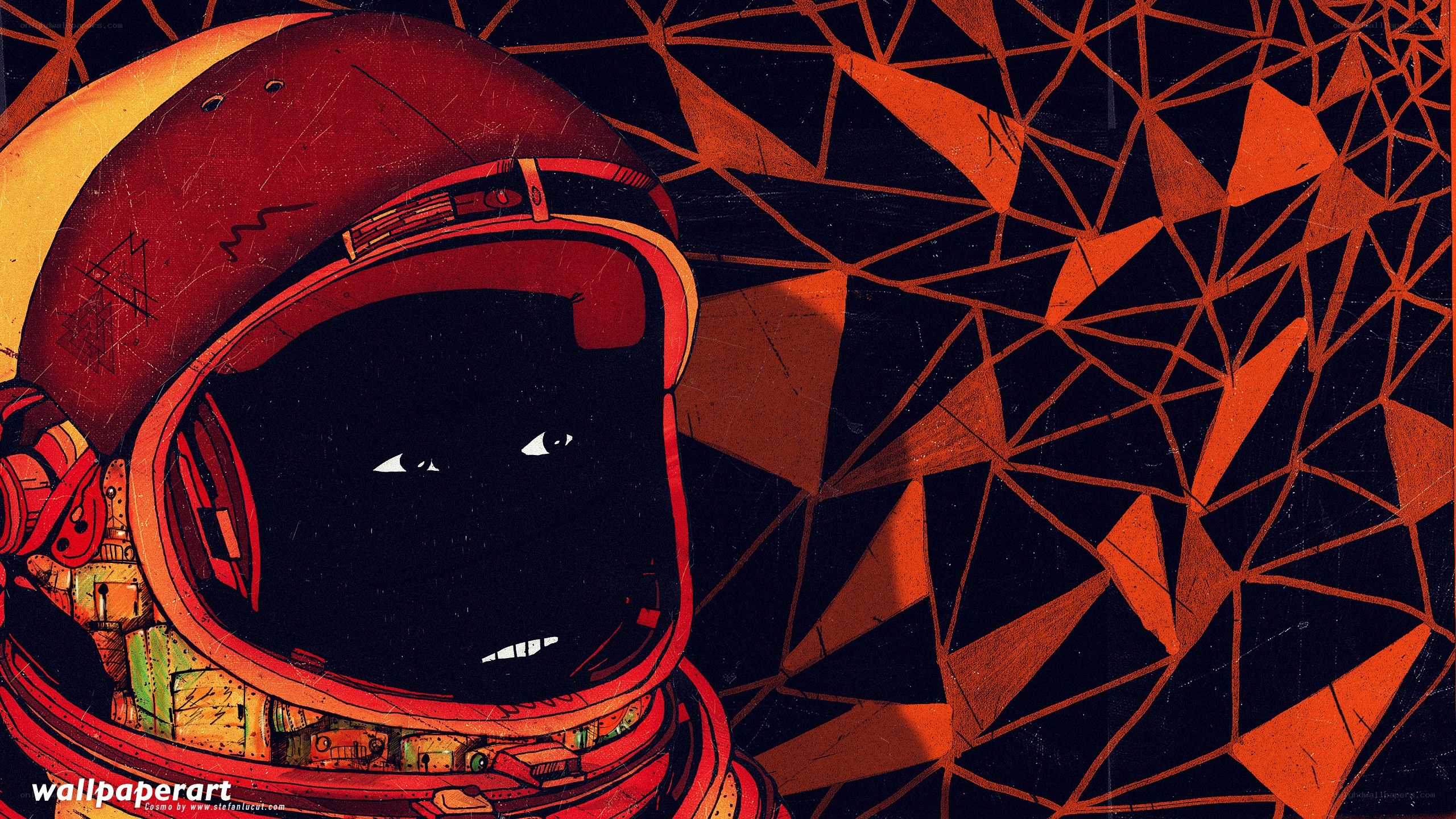 astronaut in red helmet