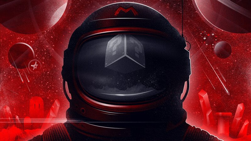 Astronaut in Red Space
