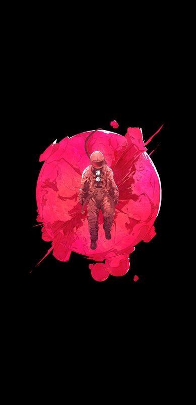 Astronaut in Red Sphere