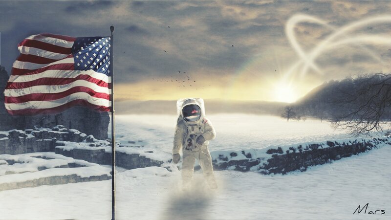 Astronaut in Snow