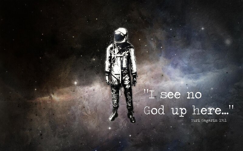 Astronaut in Space — Black, Dramatic, Digital Art, Stars