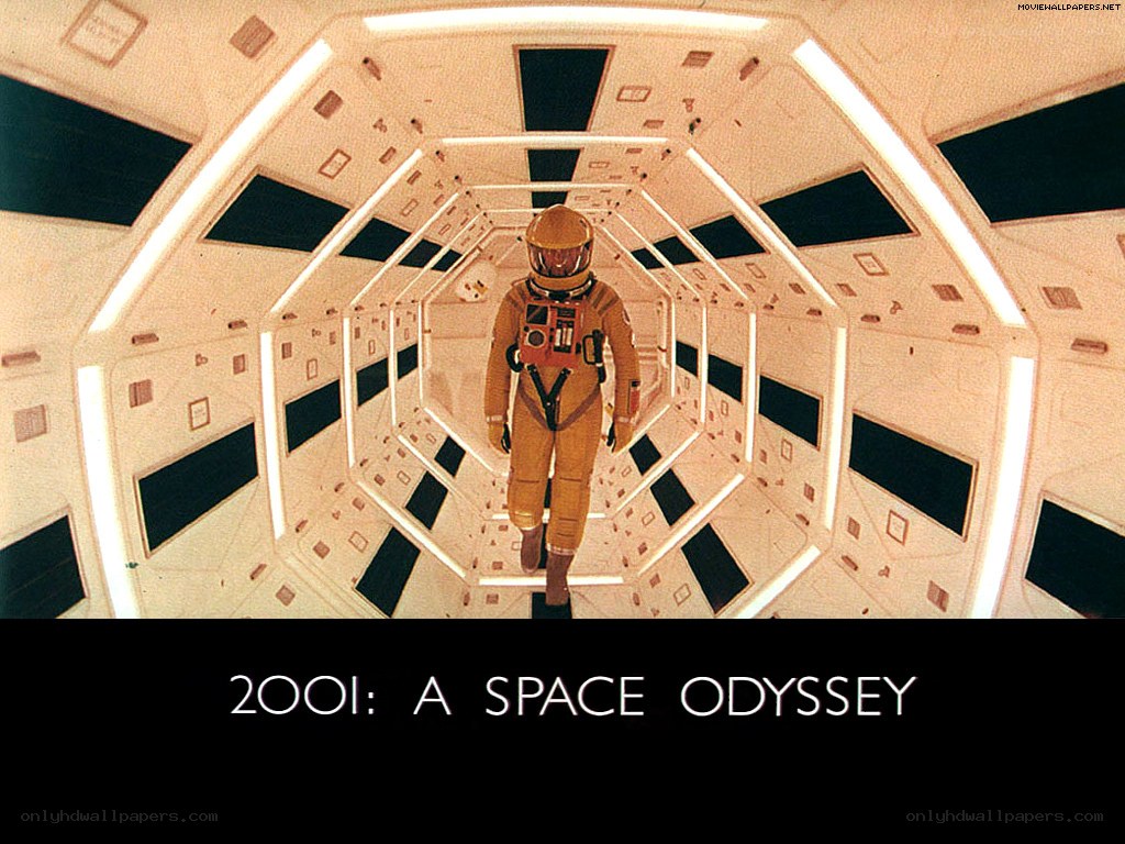 astronaut in space corridor