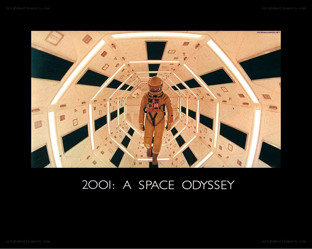 astronaut in space corridor