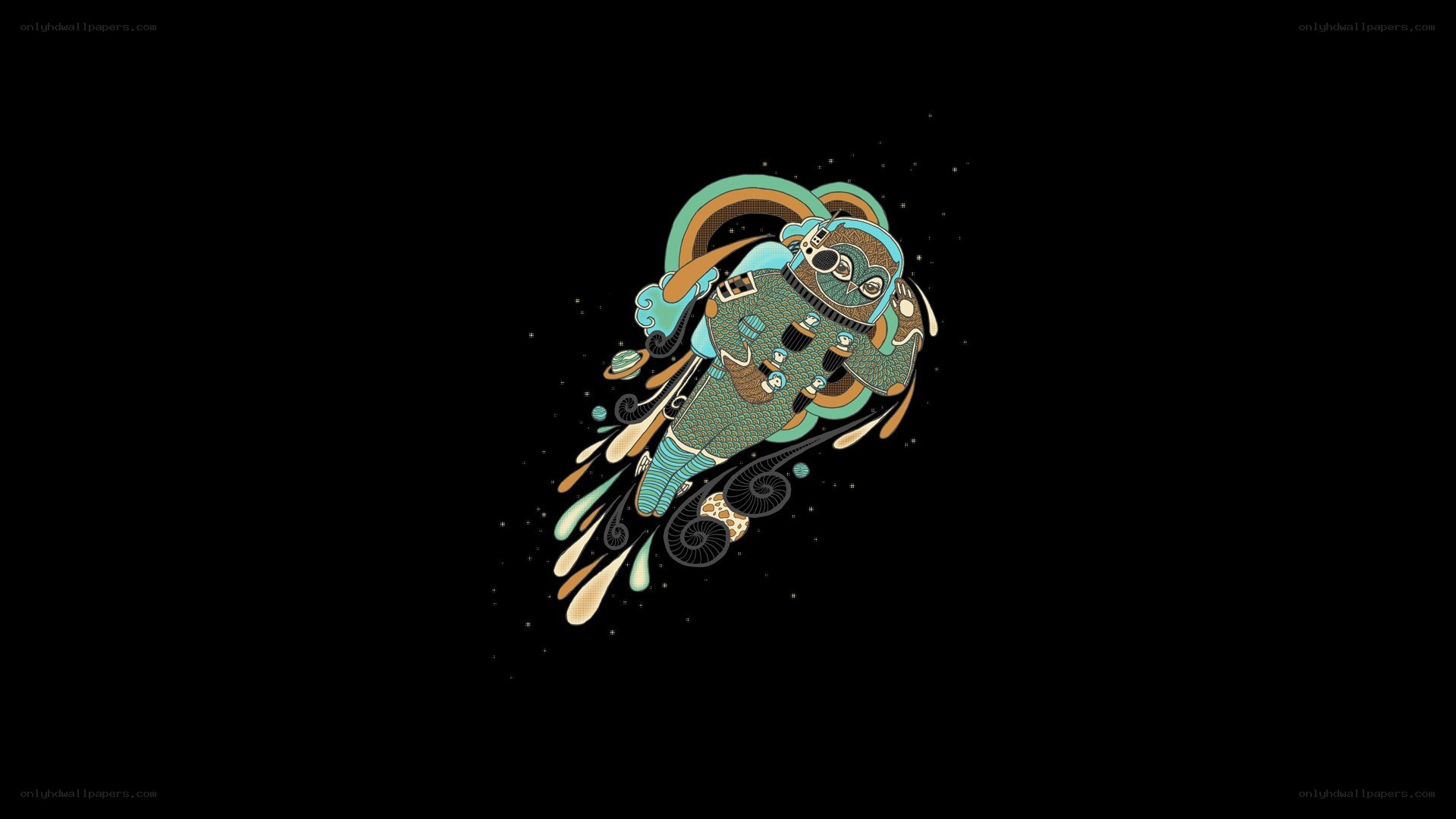 astronaut in space illustration