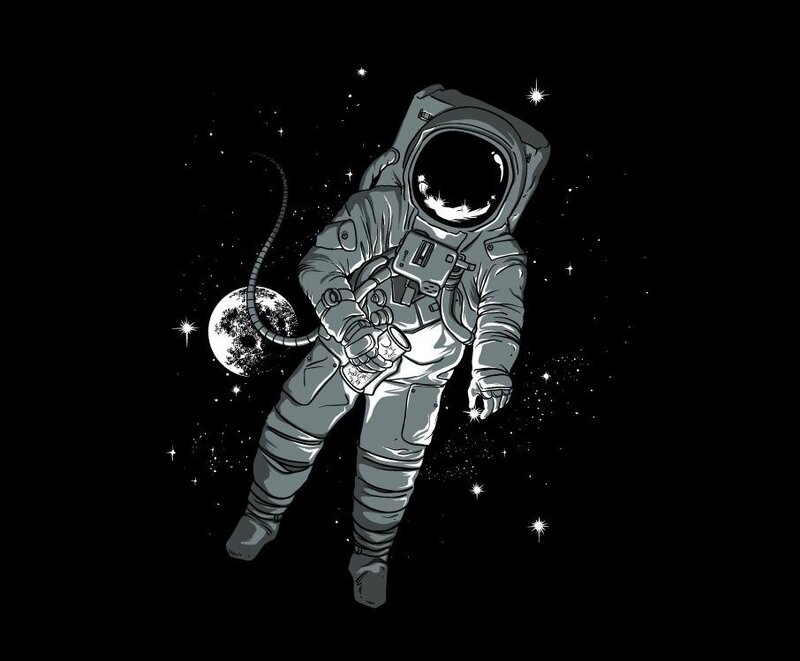 astronaut in space illustration