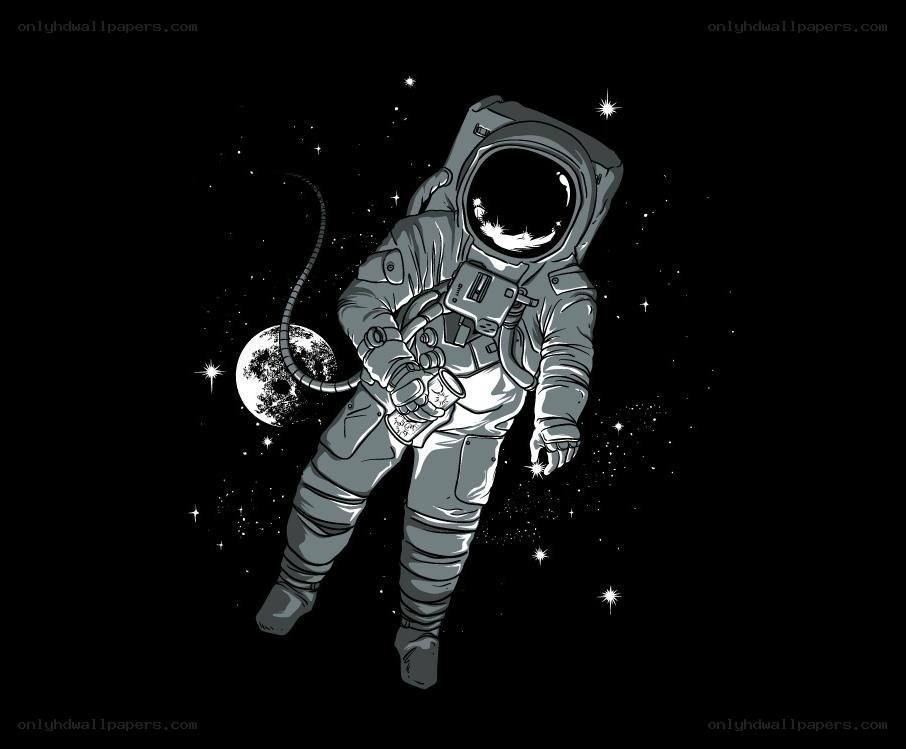 astronaut in space illustration