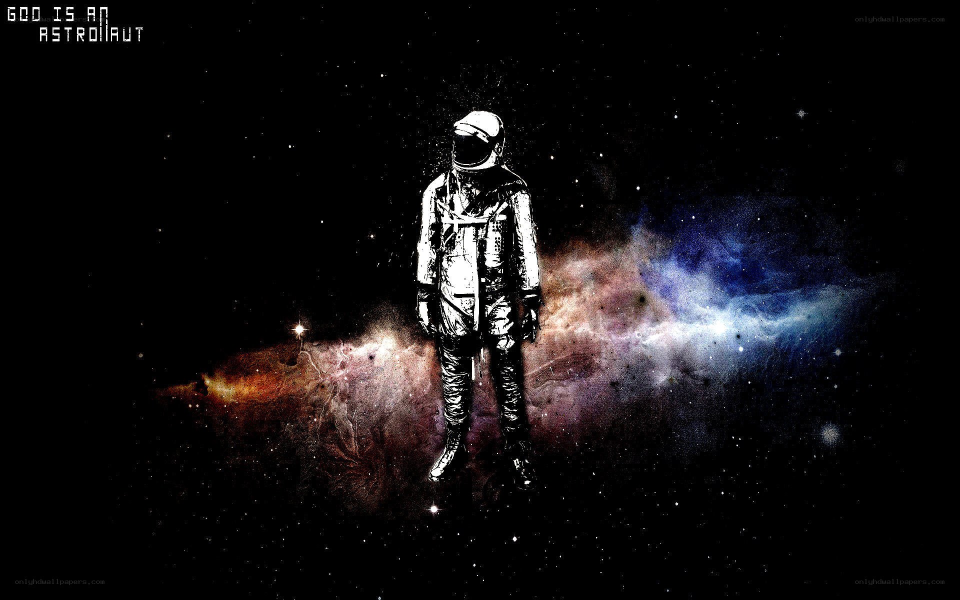 astronaut in space nebula