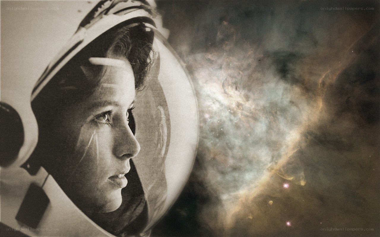 astronaut in space nebula