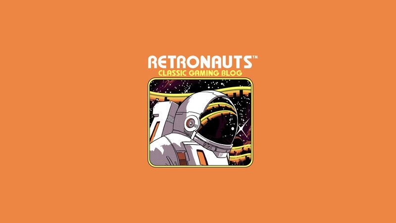 Astronaut in Space — Orange, Retro