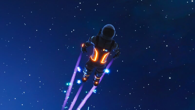 Astronaut in Space Suit — Blue, Serene