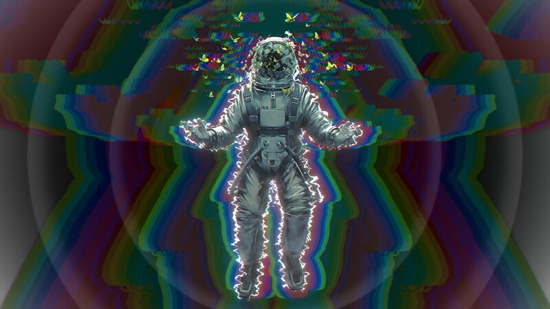 Astronaut in Space Suit — Green