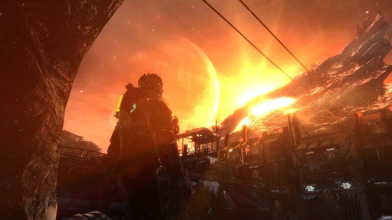 Astronaut in Space Suit — Orange, Dramatic