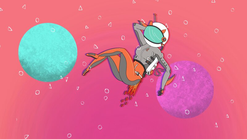 Astronaut in Space Suit — Pink