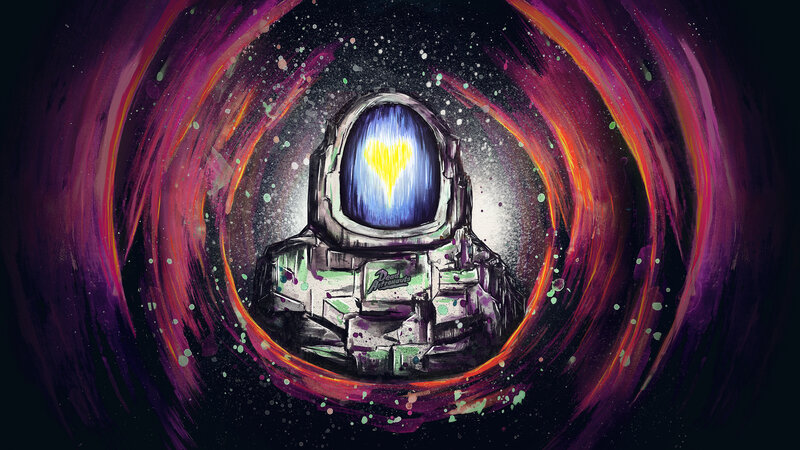 Astronaut in Space Suit — Purple