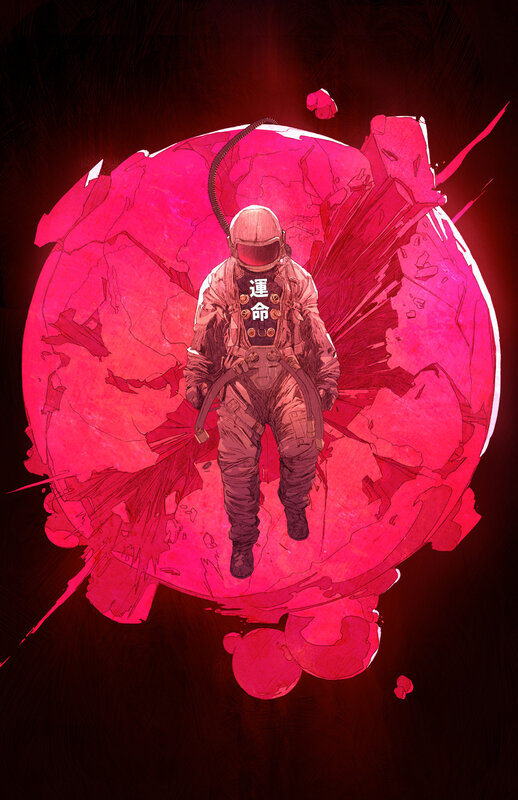 Astronaut in Space Suit — Red
