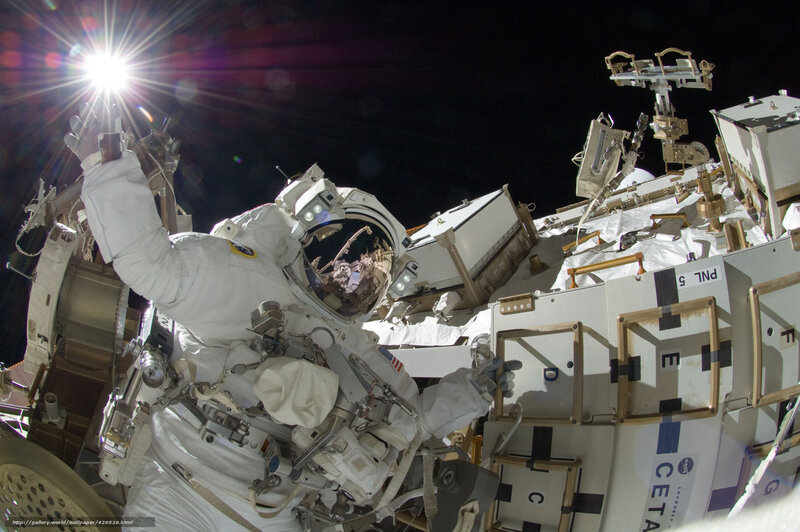 Astronaut in Space Suit — White, Dramatic, Night, Photograph