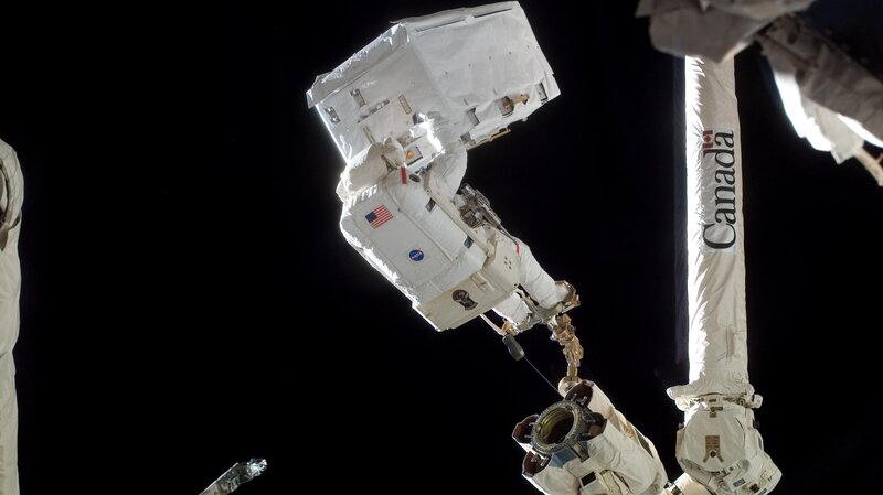 Astronaut in Space Suit — White, Dramatic, Night