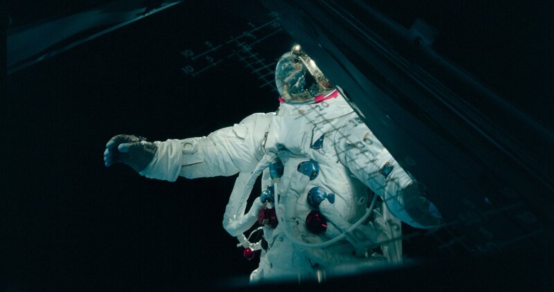 Astronaut in Space Suit — White, Dramatic, Photograph, Spacecraft