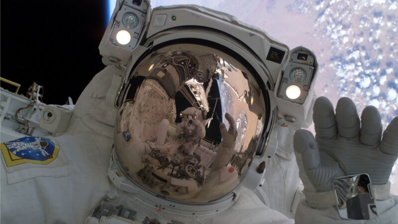 Astronaut in Space Suit — White, Dramatic