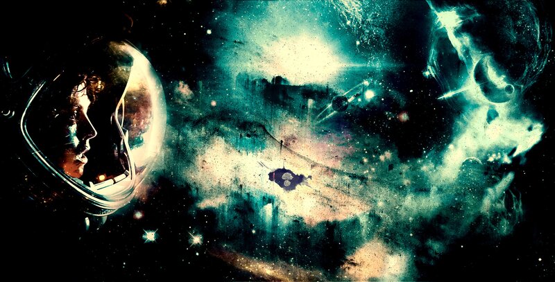 Astronaut in Space — Teal
