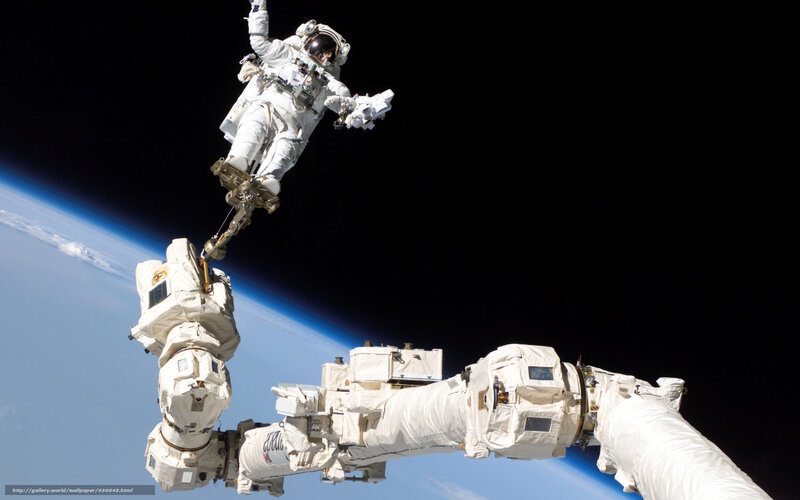Astronaut in Space — White, Dramatic, Photograph
