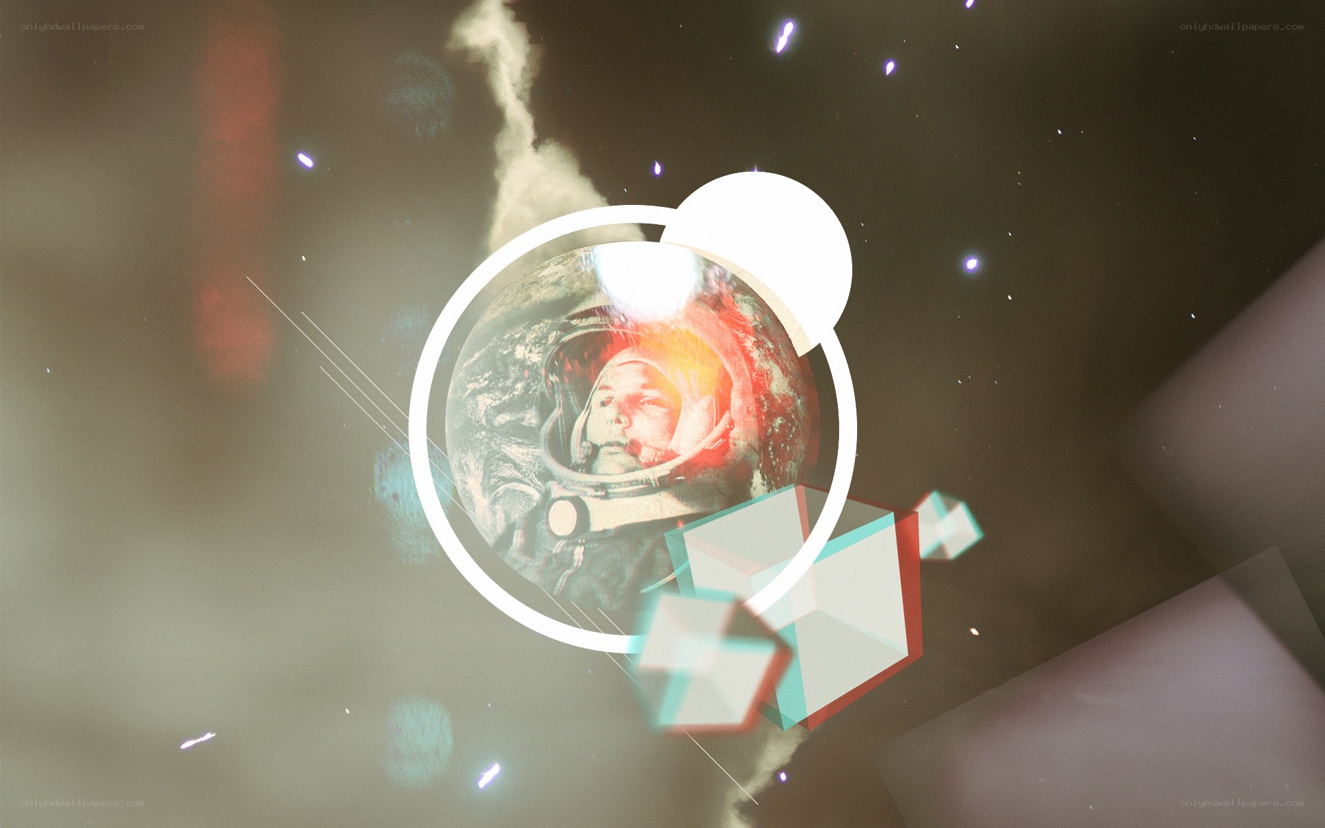 astronaut in space with earth