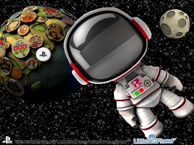 Astronaut in space with LittleBigPlanet
